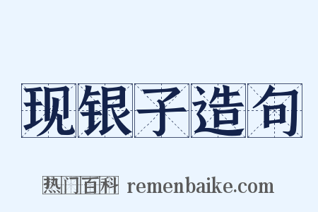 现银子造句是什么意思的图片